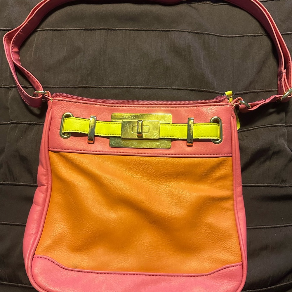 Apt. 9 Pink and Orange Shoulder Bag